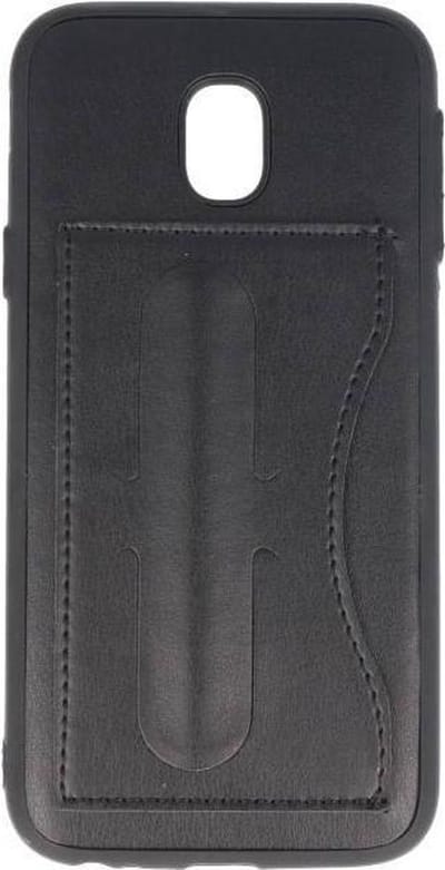 Standing TPU Wallet Case - Hoesje Geschikt voor Samsung Galaxy J3 2017 Zwart