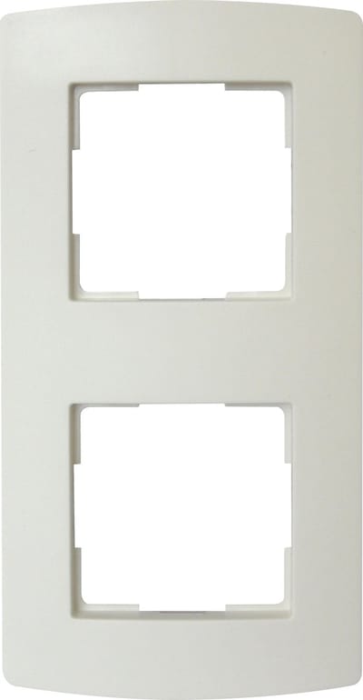 Dubbele afdekplaat - Verticaal / Horizontaal - RAL9016 - Voor inbouw gamme