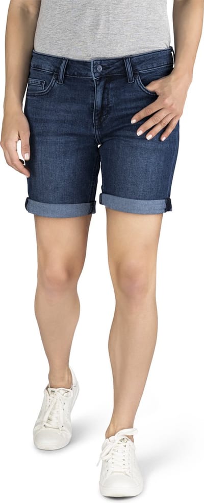 Mustang Dames Short Broeken Bermuda regular/straight Fit Blauw W 27 Volwassenen Korte Jeans Broek