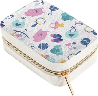Sieraden Opbergkoffer - Reis Doos - Sieraden Organiseren - Verwijderbare Vakken - 155 x 105 cm - Multicolor