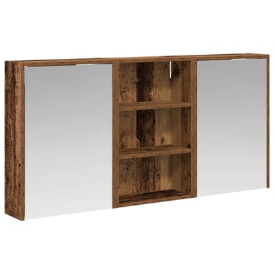 vidaXL - Badkamerkast - set - 3 - st - 126 - x - 16 - x - 62.5 - cm - Bewerkt - hout