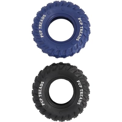 2 Pièces Pneu en Caoutchouc Bleu Noir Jouet à Mâcher pour Chien Caoutchouc Sûr Forme de Pneu Jouet à Mâcher pour Animaux de Compagnie pour Chiens Moyens Grands blue