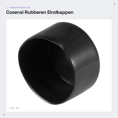 Dailygoods- Eindkappen 4 Stuks - Rubber - 55 mm ID - Draadbeschermers - Flexibel - Stofbestendig - Hoogwaardig PVC - Rubberen Doppen
