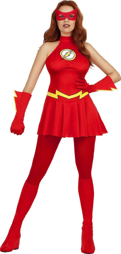 FUNIDELIA Flash kostuum voor vrouwen - Superhelden kostuum - Maat: XS - Rood