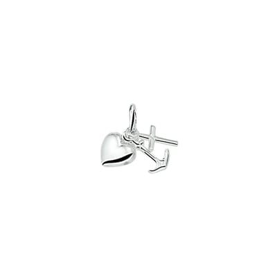 zilver gerhodineerd hanger geloof, hoop en liefde 1323412