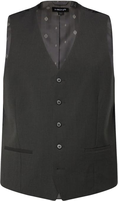 Men Plus - Heren - Zakelijk gilet mix & match Barcelona Buik-Fit - Antraciet - Maat 36