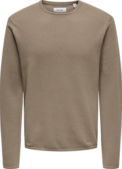 Only & Sons Felix Reg 12 Trui - Heren Sweater - Desert Taupe