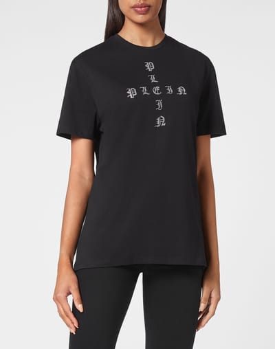 T-Shirt Ronde Hals Gothic Plein