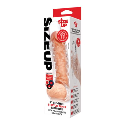 Size-Up Size Up View Studded penisvergroter met bal Loop - Transparant