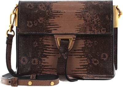 COCCINELLE Leren Schoudertas Louise Tejus Handbag Taupe Beige Veelkleurig