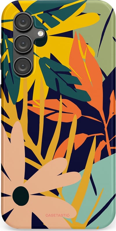 Casetastic Hoesje Geschikt voor Samsung S23 FE - Stijlvolle Beschermende Duo-layer Case - Ruwe bloemen