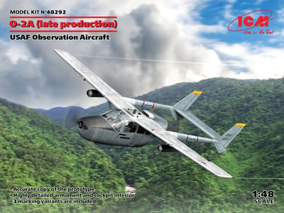 ICM Modelbouwpakket Militaire voertuigen - 48292 O-2A (late production) - USAF Observation Aircraft Plastic - 1:48 - Modelbouw