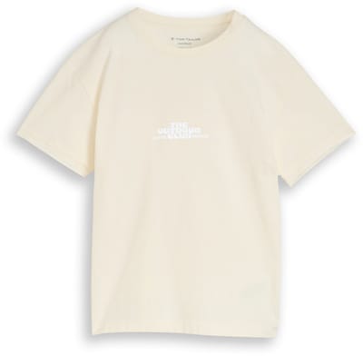 Tom Tailor - Glow-in-the-dark oversized T-shirt - Maat 152 - Wool White