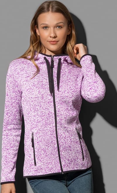 Stedman Dames Fleece Vest met Capuchon - Knit Fleece - Roze Maat M  Best overall