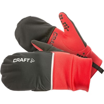 Craft Hybride weerhandschoenen zwart/rood Maat M Unisex