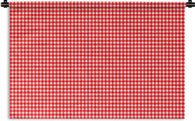 Wandkleed - Wanddoek - Rood - Rustiek - Patronen - 180x120 cm - Wandtapijt