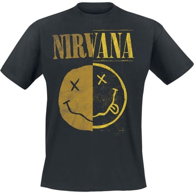 Nirvana T-shirt - Spliced - S tot XXL - voor Mannen - zwart