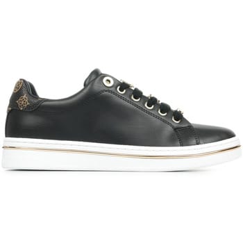 Slip-On Lace-Up Polyurethane Sneakers Wo - Black
