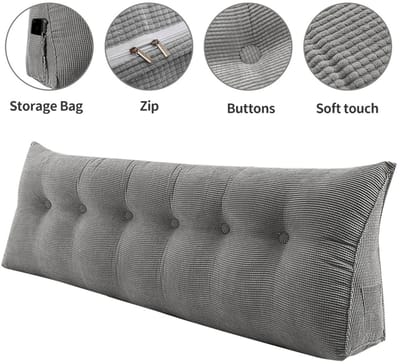 Roossentials lang kussen - Wigkussen - Lendenkussen - Sierkussen - Kussen voor aan het hoofdeinde - 120 cm - Voor slaapkamer of logeerkamer