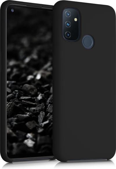 kwmobile telefoonhoesje geschikt voor OnePlus Nord N100 - Hoesje met siliconen coating - Smartphone case in zwart