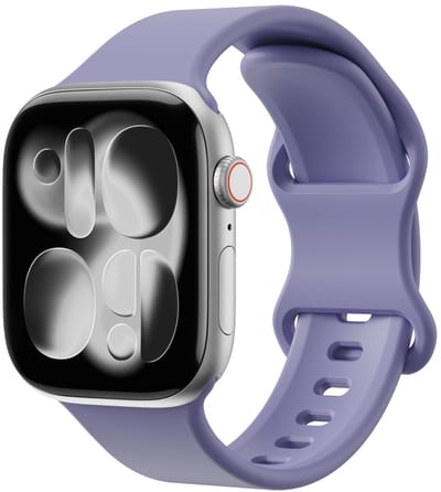 SBG Siliconen Bandje Geschikt voor Apple Watch Ultra | 49MM | Sport Horlogeband Lavender Grijs