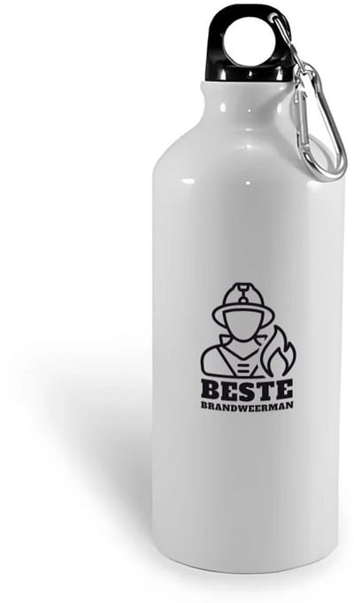 Hacebo® - Beste brandweerman waterfles - Beste brandweerman - collega - cadeau - water fles - 400ML
