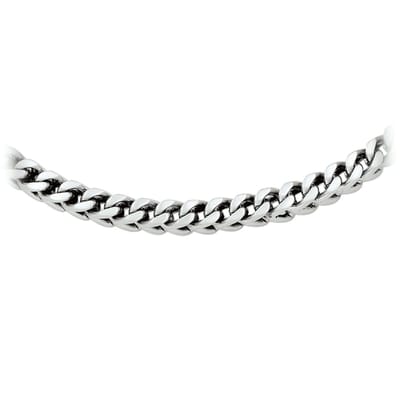 Collier Gourmette Poli/mat 6 Mm 55 Cm