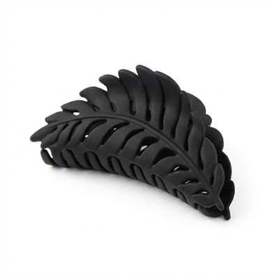 Zwart bladvormige haar clip dames – antislip haar klem – matte kunststof haar accessoire – stevige grote haar clip voor dagelijks gebruik