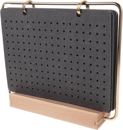 Broche Organiser - Sieraden Display - Collectie Tonen - Zachte Viltbescherming - 23.5 x 20.6 cm - Grijs
