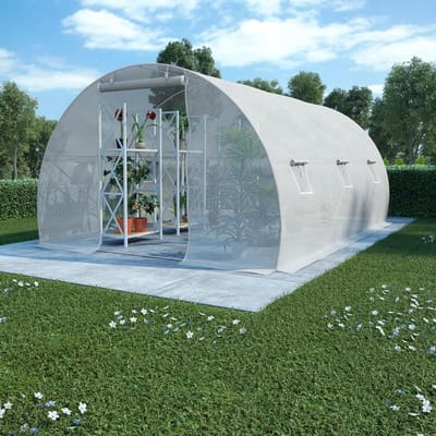 Broeikas Tuin - Kweekkas Moestuin - Planten Beschermen - Verstevigd PE-netweefsel - 450 x 300 x 200 cm - Transparant