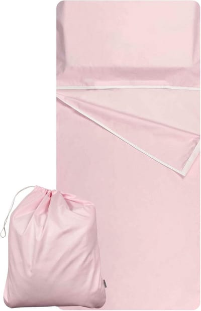 Kinder slaapzak - Reisbeddengoed set - Kinderdagverblijf en thuis - Handgemaakt in Italië - 140 x 70 cm - Roze