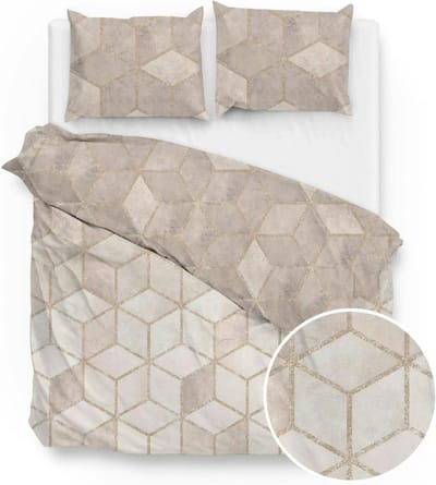 Zohome Siri Dekbedovertrek- Flanel - Tweepersoons - 200x200/220 cm - Natural