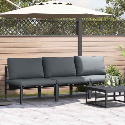 vidaXL - Buiten - Meubilair - 3 - Stuk - Antraciet - 80 - x - 80 - x - 71 - cm - Staal