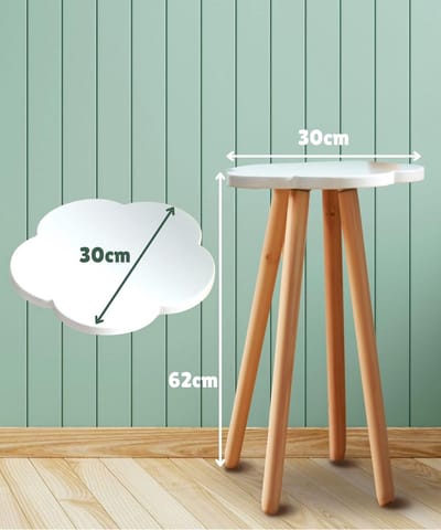 Ronde Bijzettafel Cloud 60 cm - Stijlvolle Kleine Tafel voor Woonkamer