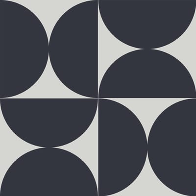 Allecto - Zelfklevend Behang - Geometrisch Patroonbehang - Waterdicht - Donkerblauw en Grijs - Plakfolie - Geschikt voor Woonkamer en Slaapkamer