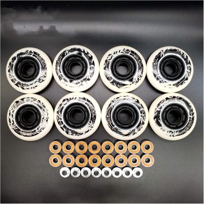 Skeelerwielen - Inline skate wielen - Soepel rijden - Lichtgevend bij gebruik - 80 mm - Niet gespecificeerd