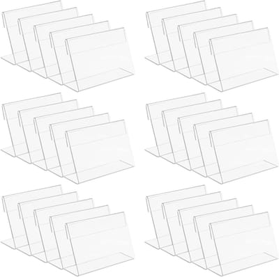30 Stuks Acryl Labelhouders 6x4cm voor Kantoor, School, Winkel en Restaurant Gebruik