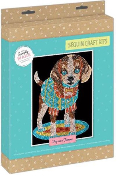 Simply Make Sequin Craft Kit - Dog in a Jumper