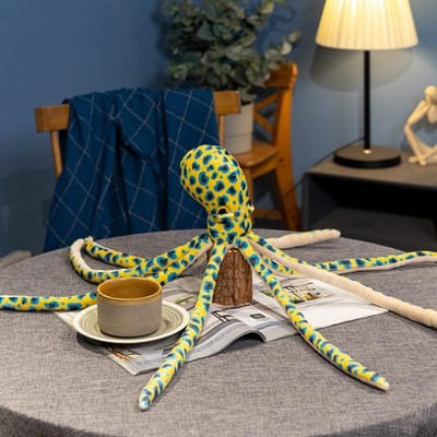 Zee Dieren Simulatie Blauwgeringde Octopus Knuffels Schattige Pluche Pop Onder De Zee Verjaardagsfeest Cadeau Voor Kinderen 50cm