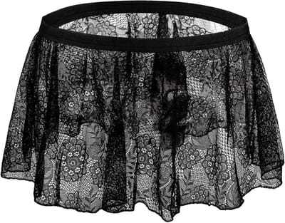 Sexy Sissy Panties voor Mannen - Kanten Slip met Mini Rok voor Crossdressers en Cosplay, Ideaal voor Nachtclubs en Erotische Kleding