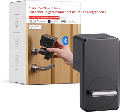 Smart Lock Elektronisch Bluetooth Nachtslot Sleutelloos Toegangsdeurslot Voor de Voordeur Compatibel met WiFi Bridge Apart Verkrijgbaar Past op uw Bestaande Nachtslot Voor Airbnbs Vakantiewoningen