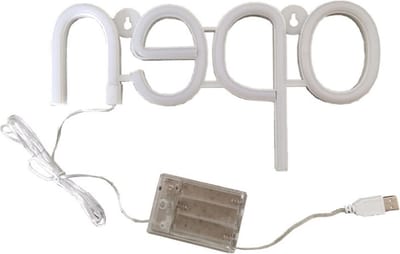 Dailygoods- Neon Sign Hoge Helderheid - Waterdicht - Draagbaar - Oplaadbare Batterijen - USB Voeding - Kunststof - Openbord