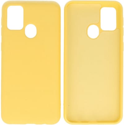 Hoesje Geschikt voor de Samsung Galaxy M21 & Galaxy M21s - Fashion Color Backcover Telefoonhoesje - Geel