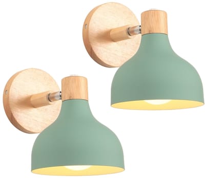 2 Stuks Wandlamp Moderne Slaapkamer E27 Verstelbare Wandverlichting Binnen Woonkamer Licht Groen