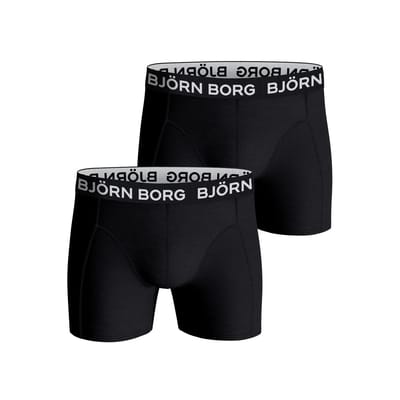 Björn Borg Cotton Stretch Boxershort Heren Zwart - 2 stuks - Heren onderbroeken - Boxer - Maat M