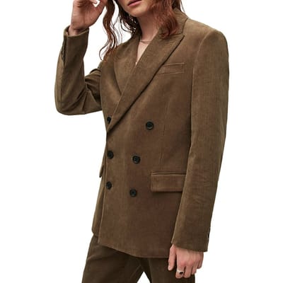 AllSaints Busco Blazer Worn Brown Size: 34 | Blazers Outlet | Heren | Bruin