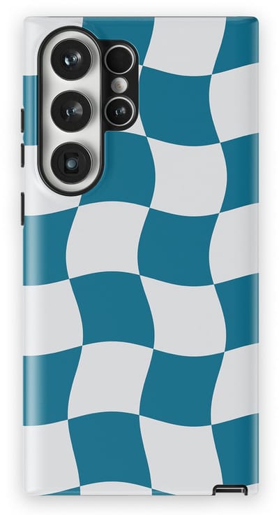 Checkered Warp Hoesje Samsung Galaxy S23 Ultra | Geschikt Voor Mag | Uniek Design Hoesje | Beschermhoes Samsung Galaxy S23 Ultra Frozen Motion