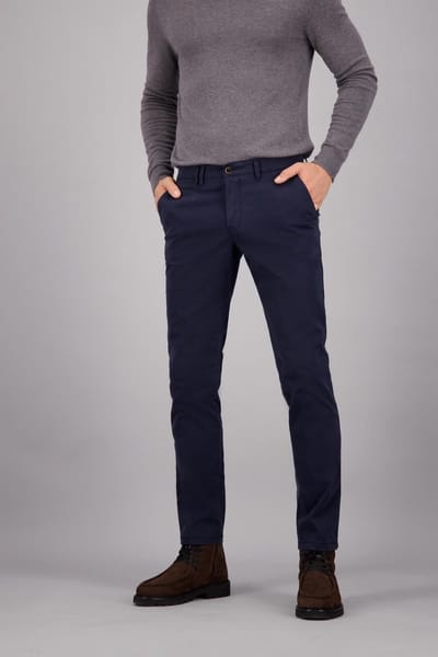 Gardeur Broek Seven-1 Cotton Satin Marine / male