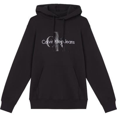Sweat-shirt Calvin Klein à capuche, lettre minimaliste, décontracté, confortable, manches longues, pour homme, noir J30J3208050GQ XL black