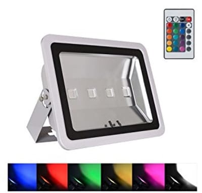 LED Bouwlamp / Schijnwerper RGB Gekleurde Verlichting - 400 Watt - Met Afstandsbediening - Buitenverlichting